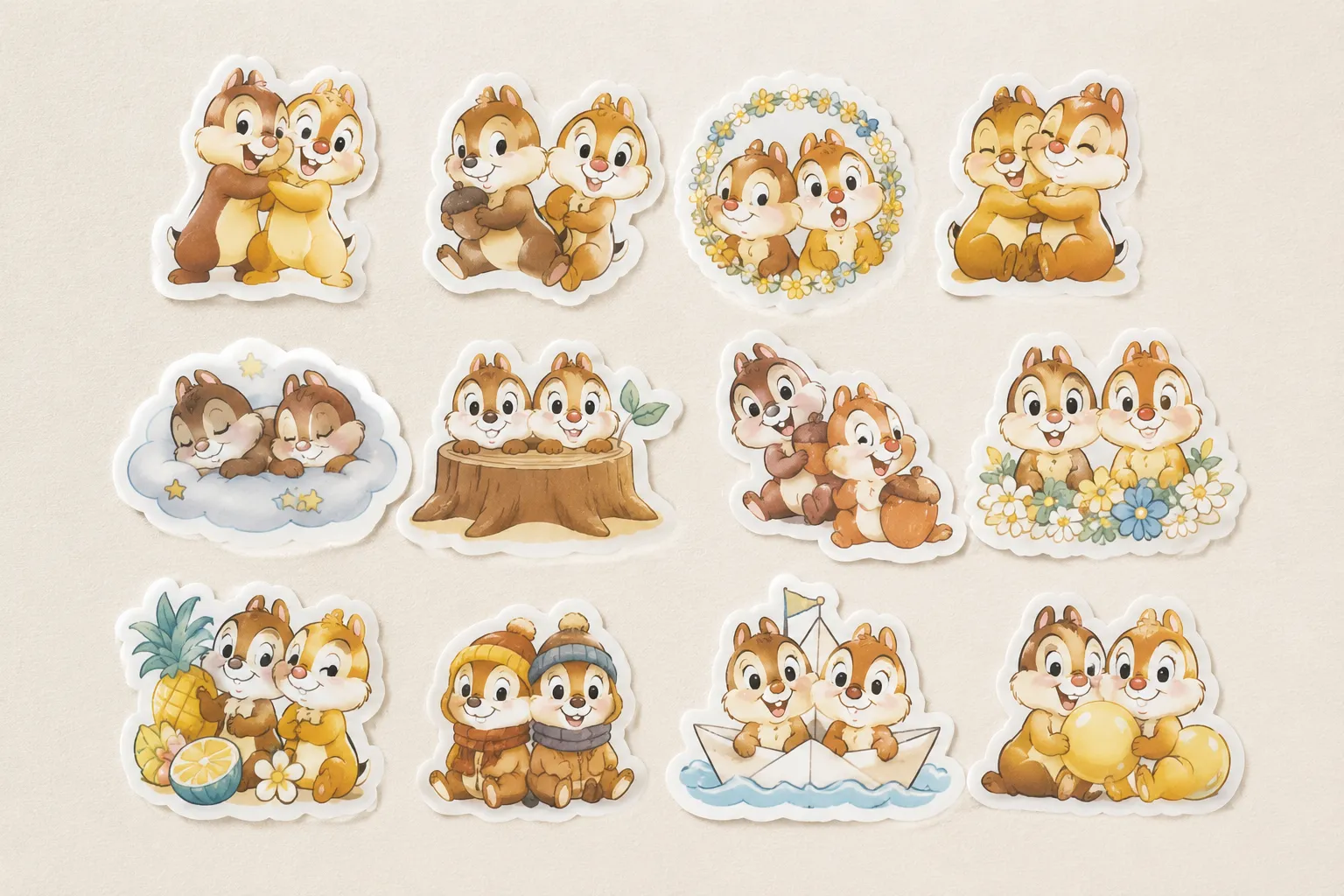 Clean sticker product view showing motifs and cut edges