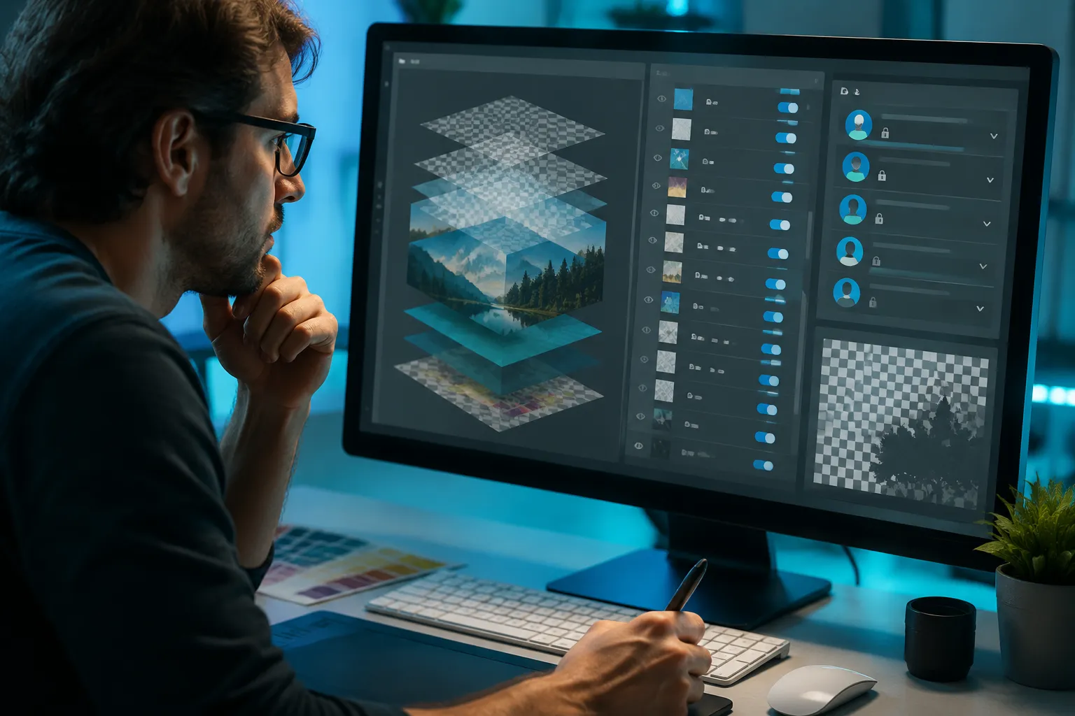 Inspection of editable layers, transparency, and extractability in a digital product