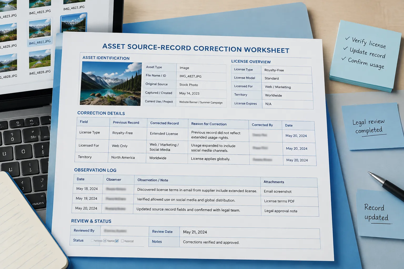 License Page Changed or Disappeared: Run a Source-Record Correction Pass